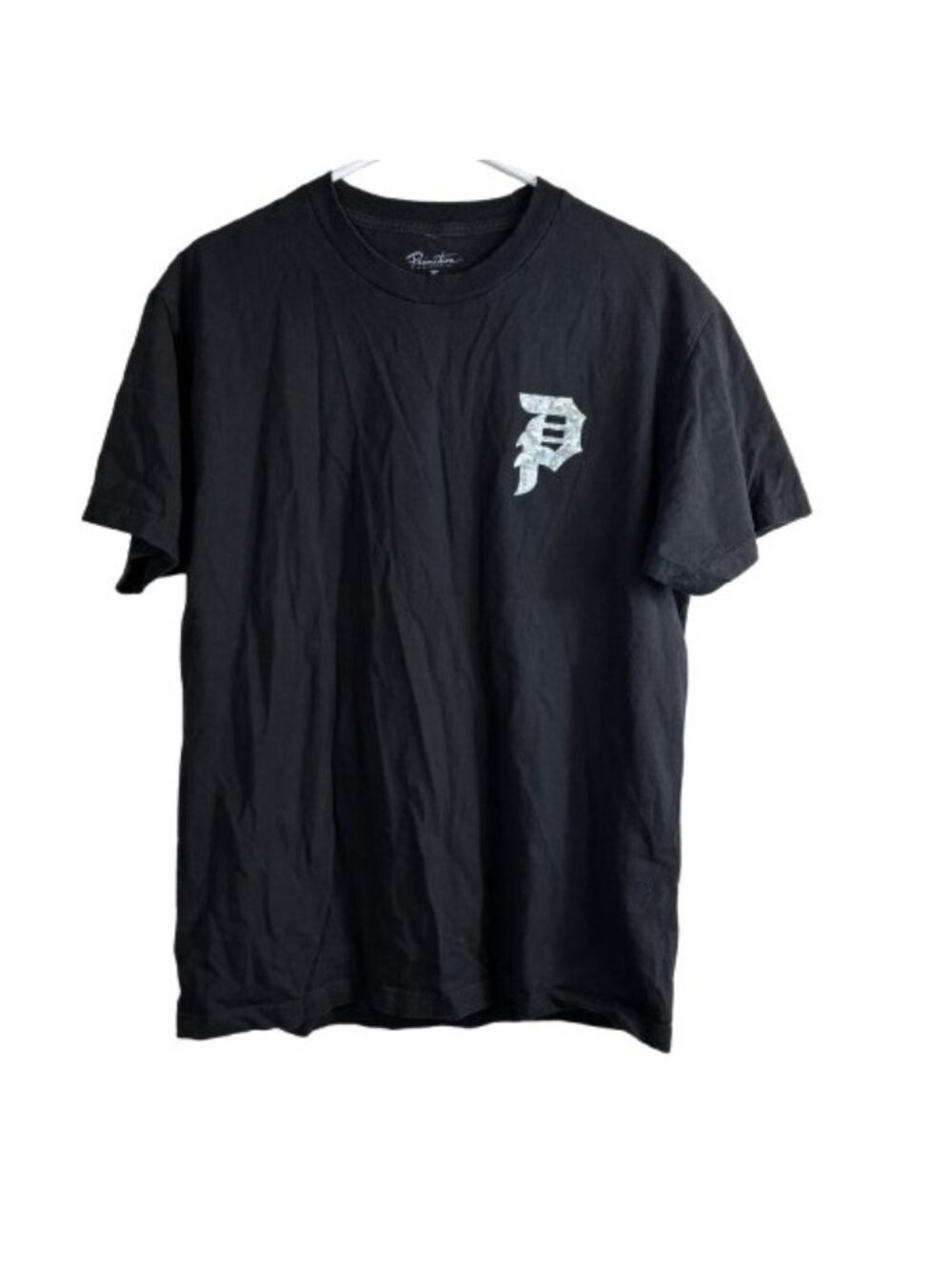 Primitive Men’s Skateboarding Holographic Letter Tee Black Sz L